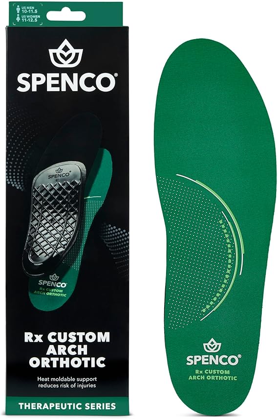 Spenco Rx Arch Support - Lightweight, Orthotic Shoe Inserts with 4-Way Stretch Fabric & SpenCore Layer for Shock Absorption, Odor Control & All-Day Comfort & Stability - Fits Most Shoes