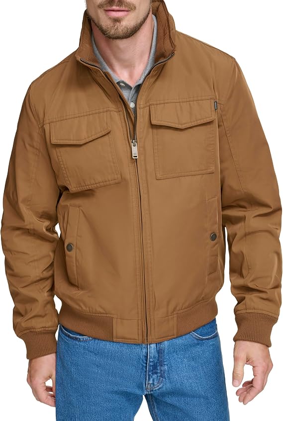 Dockers Men's Quilted-Lined Flight Bomber Jacket