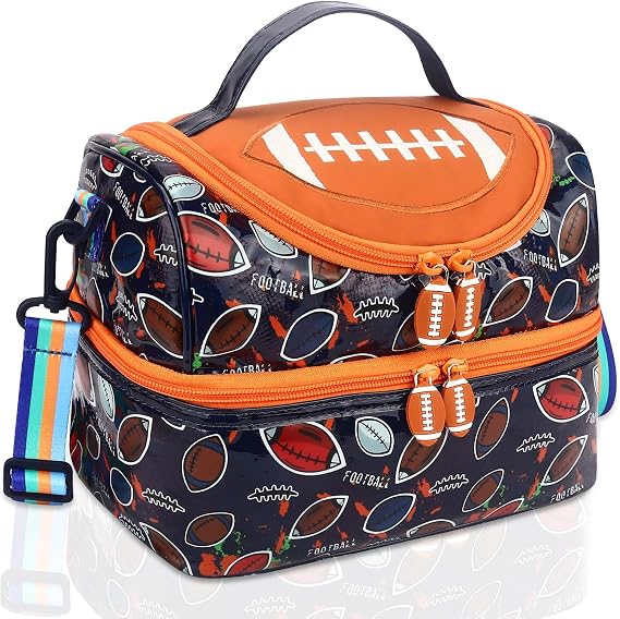 RHCPFOVR Kids Lunch Bag - Double - Decker Cooler Insulated Lunch Box for Boys Girls,Washable Lunch Bag and Reusable Toddler Lunchbox for School and Daycare