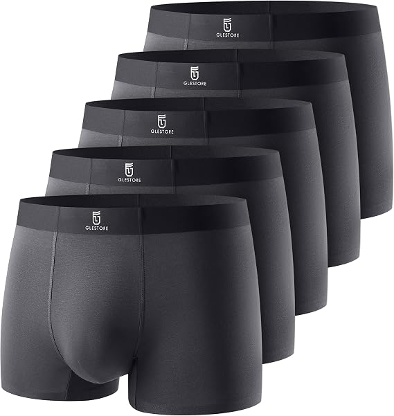 GLESTORE Mens Boxers Shorts Multipack Underwear Trunks Sports Shorts Boxer Modal