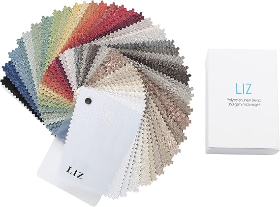 TWOPAGES Liz Linen Curtain Fabric Sample Booklet, 38 Colors