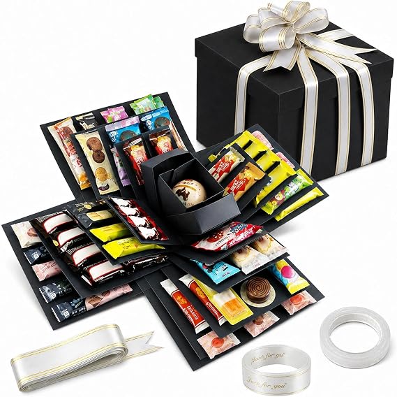 Surprise Box Surprise Box 5-Layer Creative Gift Box Explosion Box Folding Box Exploding Box Surprise for Valentine's Day Gifts Birthday Wedding Anniversary