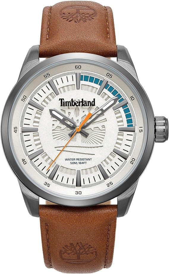 Timberland Lanigan Danish Brown Leather Strap Watch 5ATM