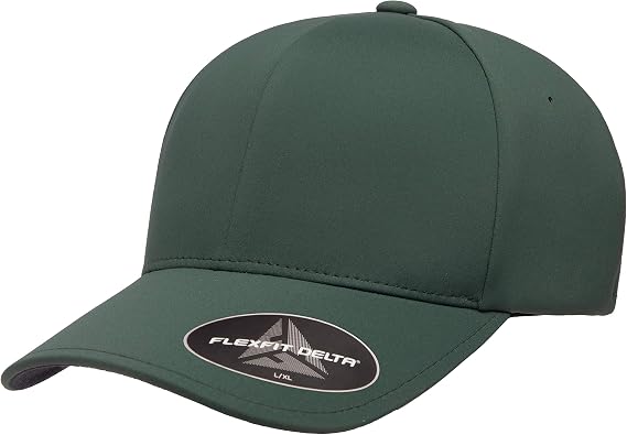 Flexfit Men's Delta Seamless Baseball Cap, Spruce, Large-X-Large Black