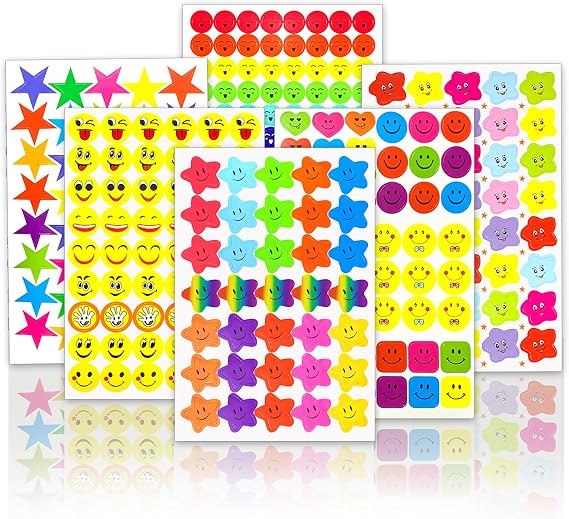 OWill 4980PCS Multicolor Cartoon Stickers for Scrapbook, Kid， Reward Chart Reward Charts, Achievement for Children