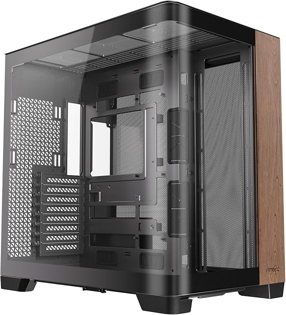 Antec C8 Curve Wood, Fanlar Dahil Değil, Ahşap Ön Panel, Süper Geniş Açı Tek Kavisli Cam, Çift Odacıklı Düzen, Tip-C, 360mm Radyatör Desteği, Tam Kule E-ATX PC Kasası