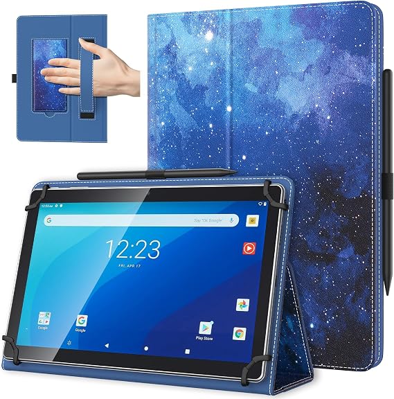 TiMOVO Universal Case for 10.1 Inch Android Tablet, Blue Starry Sky