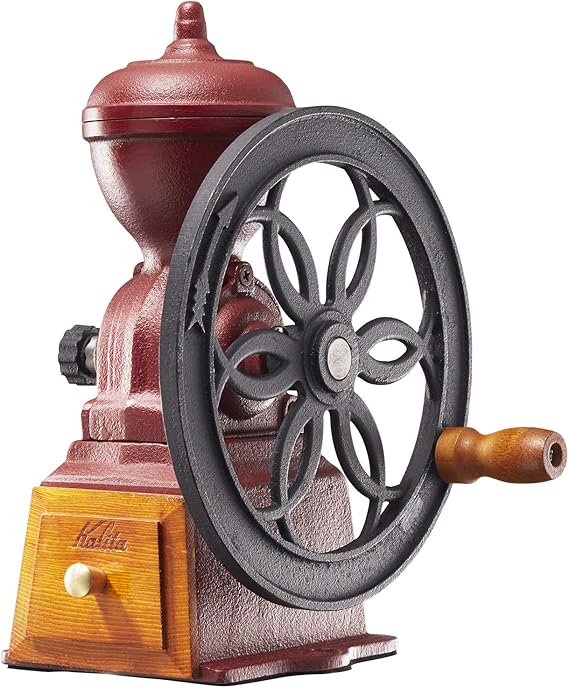 Kalita Coffee Grinder Cast Durable Cast Iron Cutter Adjustable Coarseness Diamond Mill Red Antique #42137 | 手挽きコーヒーミル,ミル,グラインダー,ハンドミル,手動,コーヒー初心者,初心者,小型,持ち運び,登山,カフェ,インテリア,レトロ,昭和,北欧,おしゃれ,キャンプ,アウトドア,喫茶店,結婚,祝い,プレゼント,誕生日,女性,男性,記念日,ギフト,贈り物
