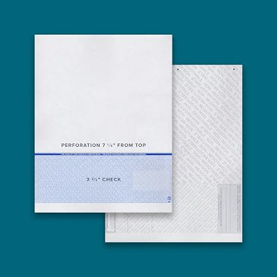 RELYCO BASICHEK Blue Bottom Check 1 Perf 2,500 checks