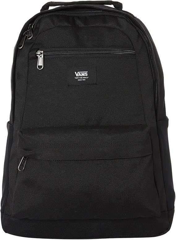 Vans Startle Backpack - Unisex Everyday Laptop Bag, Quick-Access Pockets, 15" Computer Sleeve, Stretch Bottle Holders, Black, One Size