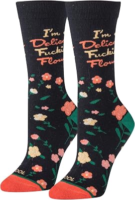 Delicate Flower Womens Crew Socks