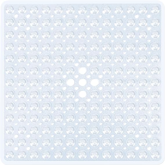 Square Shower Mat Bathtub Mat Tub Bath Mat Non Slip Clear 21"x21"