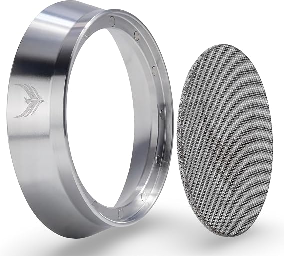 54mm Espresso Dosing Funnel and Puck Screen Set Magnetic Coffee Dosing Ring And Filter for Portafilters Compatible with 54 mm Breville Portafilter Basket Premium Espresso Machine Accessories