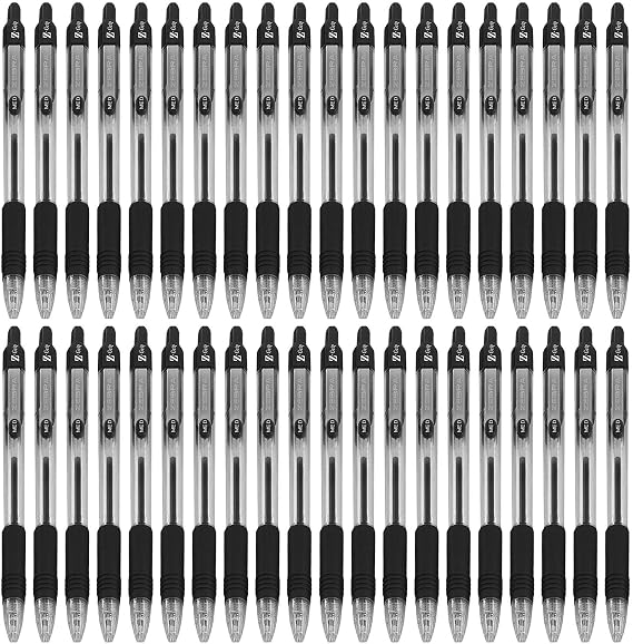 Zebra Z-Grip Retractable Ballpoint Pen 1.0mm Point Size Black Ink 40 Pack