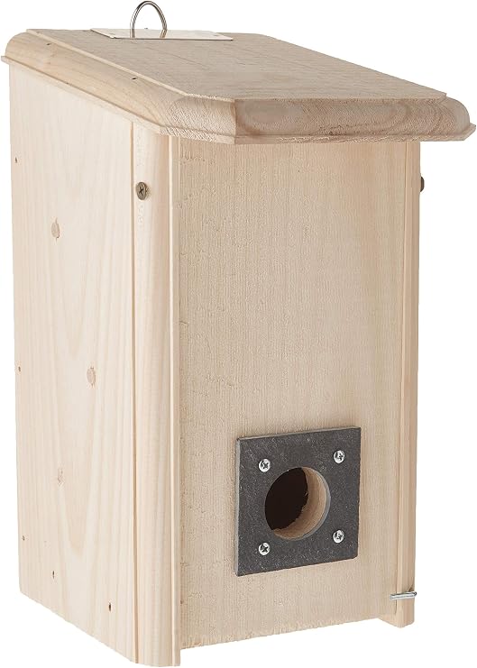 Convertible Winter Roost & Birdhouse | 2-in-1 Nest Box with Reversible Front Panel | 1" Thick Pine Insulated Bird Shelter | Handcrafted in Maine | Durable Year-Round Birdhouse, Made in USA