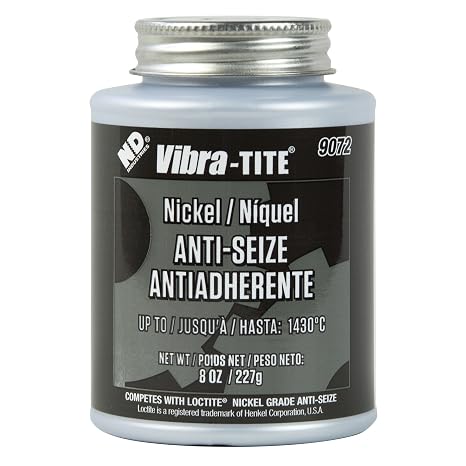 Vibra-TITE - 90728 9072 Nickel Anti-Seize Lubricant Compound, 8 oz Jar with Brush