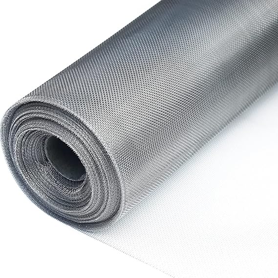 IBOWZ Stainless Steel Woven Wire Mesh Woven Wire 16 Mesh, 304 Stainless Steel Wire Mesh, Window Screen Mesh Anti Mosquito for Vent, Security, Windows, Door, Filter