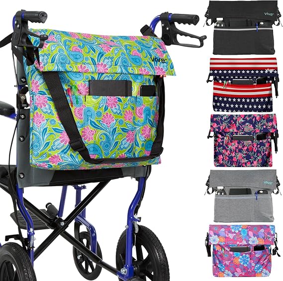 Vive XL Wheelchair Accessories Bag - Waterproof, Scratch-Resistant