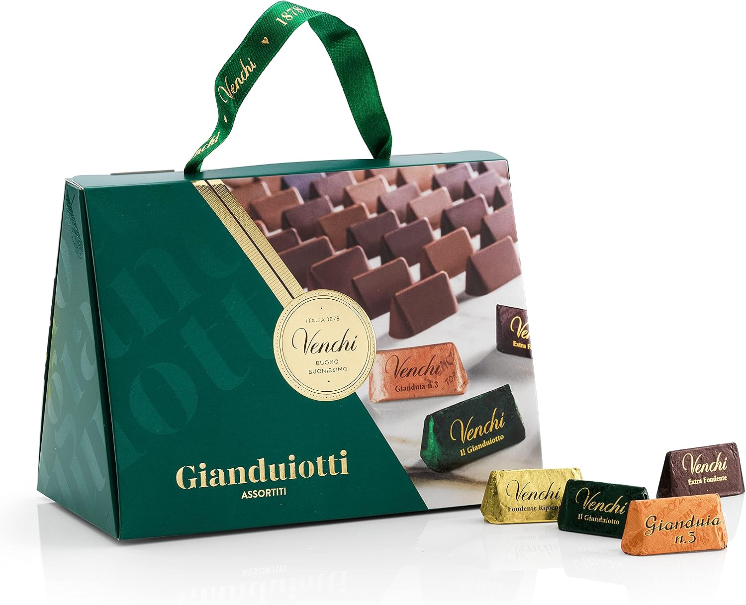 Venchi Gianduiotti Chocolates in Gift Bag, Made with Piedmont Hazelnuts, Gluten Free, 150 g