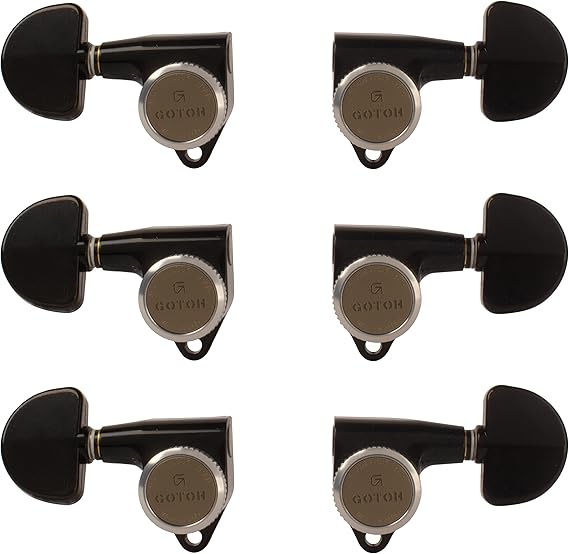 Gotoh Magnum Lock-Trad 33 Guitar Tuners, Black