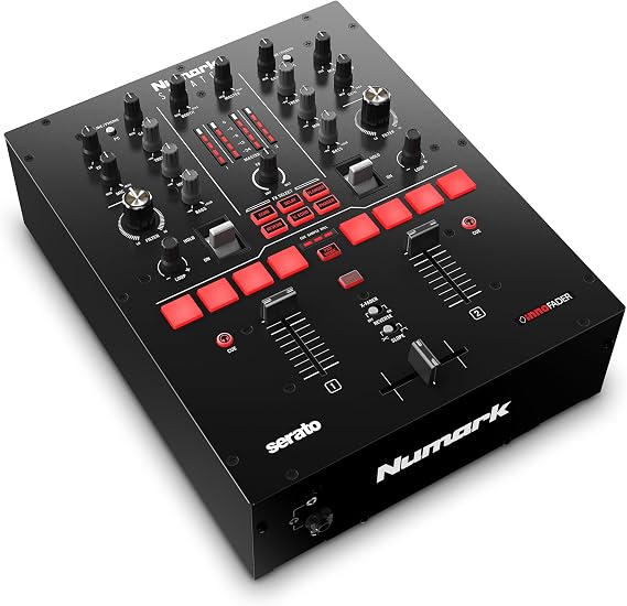 Numark Scratch 2-Channel DJ Scratch Mixer | Innofader Crossfader, Serato DJ Pro Included, DVS License, FX Paddles, 8 Performance Pads, 24-Bit Audio