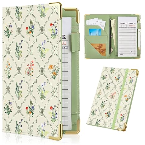 Unicorn Catcher Server Book for Waitress Waiter PU Leather Book, 5x8 Inch