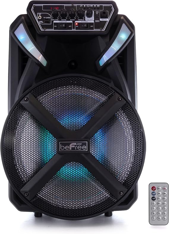 beFree Sound 12 Inch BT Portable Rechargeable Party Speaker