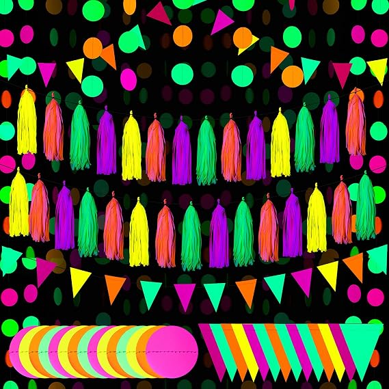 88 Pcs Glow Neon Party Supplies for Birthday Wedding