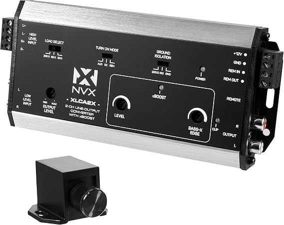 NVX XLCA2X X-Series PRO 2-Channel Line Out Converter Digital Bass Enhancer