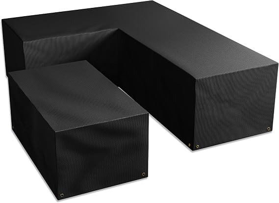Bosmere All-weather (Modular) - L-Shaped Dining Set Cover - Medium, Right Side Long, Charcoal, AM667C