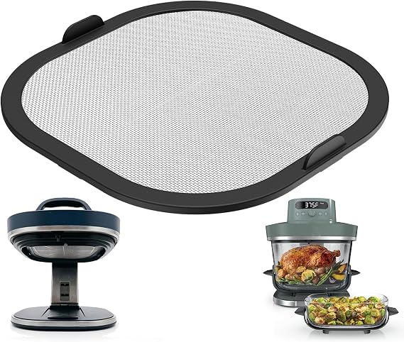 Stainless Steel Splatter Guard for Ninja CRISPi PRO XL Glass Air Fryer | Splash Screen for Ninja Crispi, Reusable Mesh Filter Protects Heating Element, Reduces Smoke & Odour Accessories for AS090UK