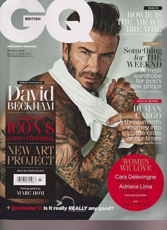 GQ Magazine, March 2016 BRITISH EDITION [David Beckham cover]