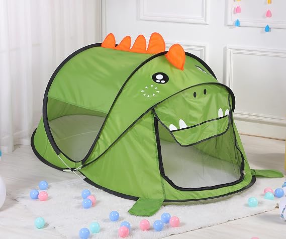 Kids Play Tents Collapsible Tent for Boys Girls Gift - Large Foldable Playhouse Indoor/Outdoor Fun - Pop up Tent Toys for Age 1 and up Child Birthdays Presents (Dinosaur)