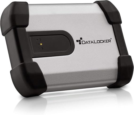 DataLocker H350 1TB External Hard Drive with Encrypted Password Protection, FIPS 140-2 Level 3 Certified, NATO Certified, TAA Compliant, AES 256-bit HDD Storage Suits Windows & macOS, Multi-Language