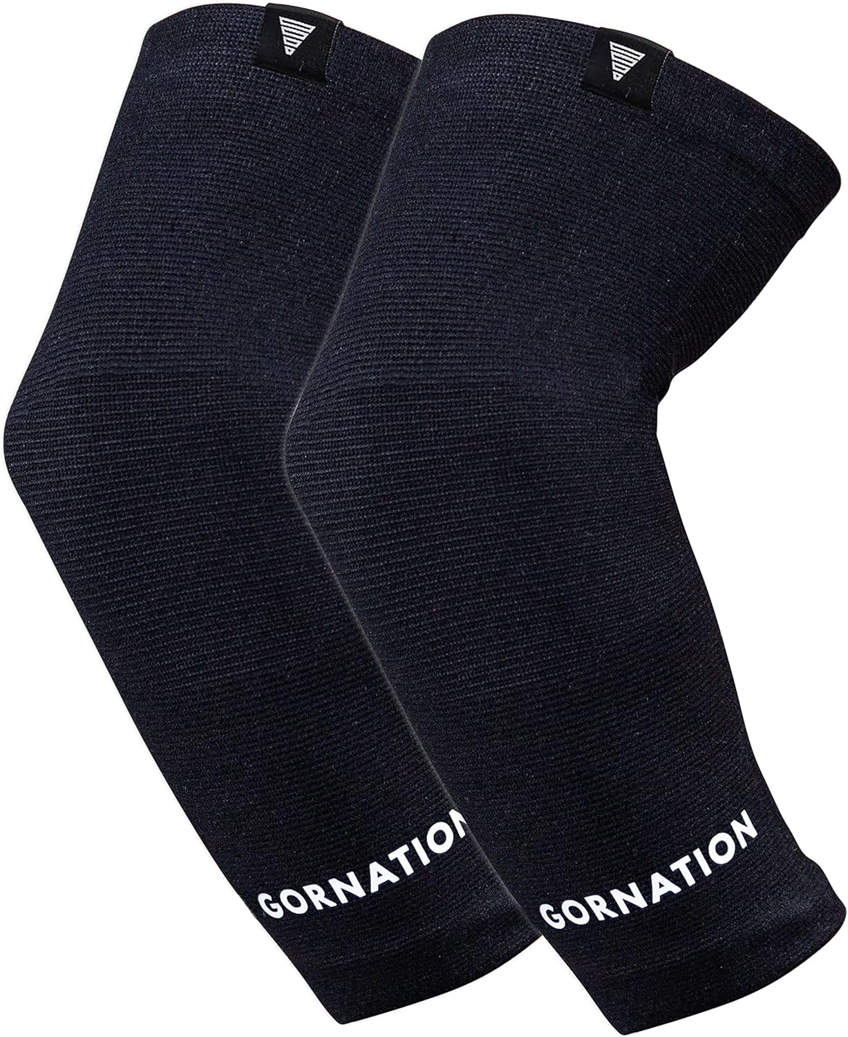 GORNATION Elbow Compression Sleeves, Forearm Compression Sleeves, 2x Arms Sleeves for Fitness, Weightlifting, Bodybuilding, Calisthenics, Sports, Elbow Braces for Men & Women - 1 Pair, Black, S