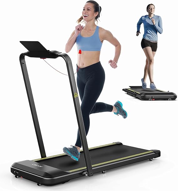 AKSO Under Desk Treadmill 2 in 1 Foldable Treadmill Walking Pad with Smart App 2.5HP Motor Mini Treadmill Fitness Walking Running Wide Belt for Small Office Home Folding Treadmill