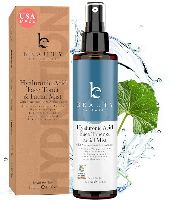 Hyaluronic Acid Toner for Face - USA Made with Natural, Organic Ingredients | Hydrating Toner with Niacinamide, Softens and Smoothes Dry & Sensitive Skin, Fragrance-Free Skin Care Spray