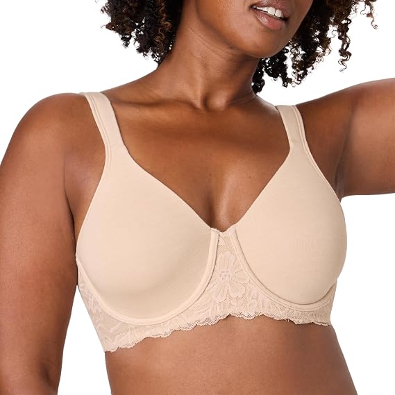 Bali Women's Minimizer Bra, Breathe Underwire S for Women, Full Coverage for Large Bust, Most Comfortable