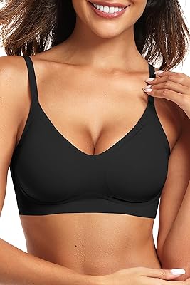 Vertvie Womens Seamless Jelly Bras No Underwire Comfort Push Up Bras Buttery Soft Wireless Bralette Full Coverage Sports Bra