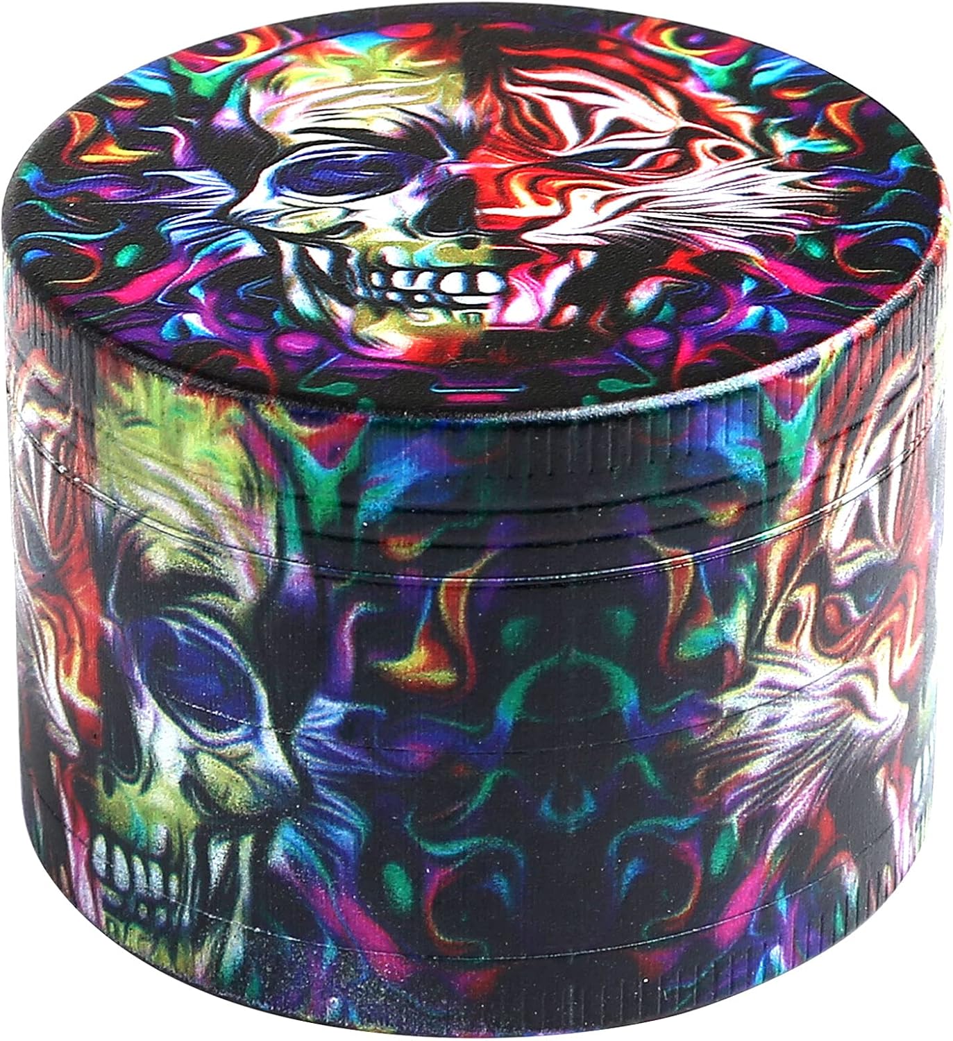 LIHAO 2 inch Grinder 4 Layer Zinc Alloy Spice Grinder - Tiger Skull