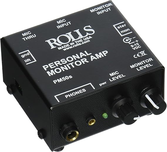 Rolls PM50s Personal Monitor Amplifier , Black