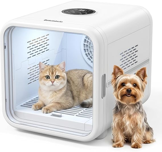 Pet Dryer Box 55L, 360 Fast Drying Cat Dryer for Small Dogs
