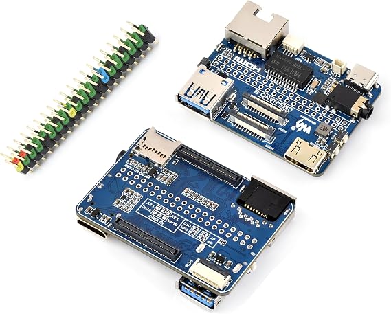Nano Base Board Compatible with Raspberry Pi Compute Module 5 Lite/eMMC, Same Size As CM5, with Multiple Peripheral Interfaces, with USB 3.2 Gen1 Type-A, 40PIN GPIO, Dual MIPI Interfaces, Audio,etc