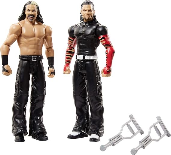WWE Matt Hardy vs Jeff Hardy Battle Pack Series #65 with Two 6-inch Articulated Action Figures & Ring Gear