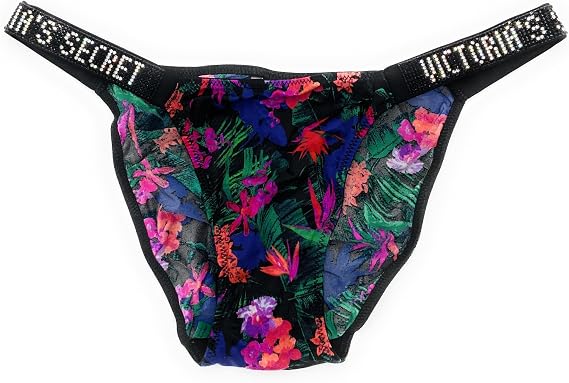 Victoria's Secret Very Sexy Bombshell Bikini Shine Strap Panty (US, Alpha, Small, Regular, Regular, Multi/Floral)