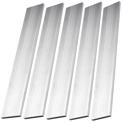 5 Pieces 14 6mm X 250mm Square Aluminum Flat BAR 12305mm Long,6061 General Purpose Plate,T6511 Solid New Mill Stock 14x2x12inch, 5Pcs