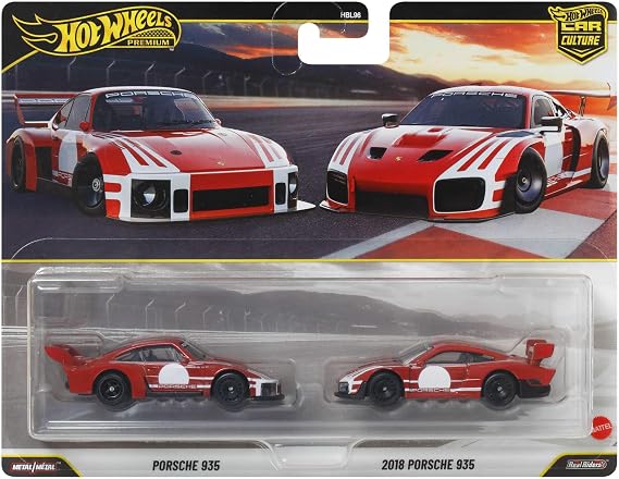 1:64 ölçekli araçlardan oluşan 2'li Hot Wheels® Premium Car Culture paket, benzersiz çiftler, Real Riders™ tekerlekler, Metal/Metal™ şasi, koleksiyonculara uygun hediye, JHW51