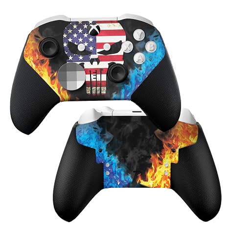 DreamController American Warriior X-box Elite Controller Series 2 Core Limited Edition Custom Elite Core Controller for X-box One/Series X/S with Advanced HydroDip Paint Technology(Not Just a Skin)