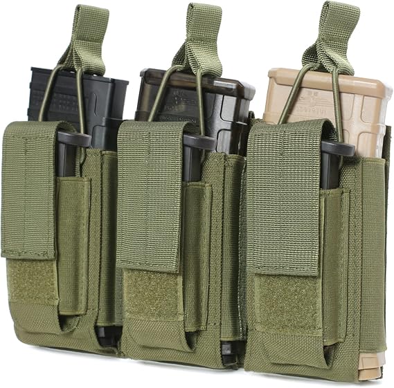Molle Mag Pouch Open Top Double/Triple Magazine Pouch Holder