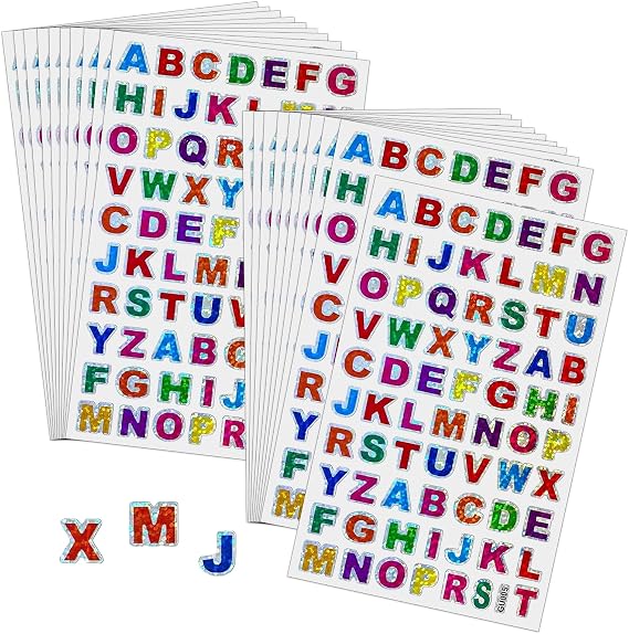 1400Pcs Glitter Letter Stickers Alphabet Stickers Self-Adhesive for DIY